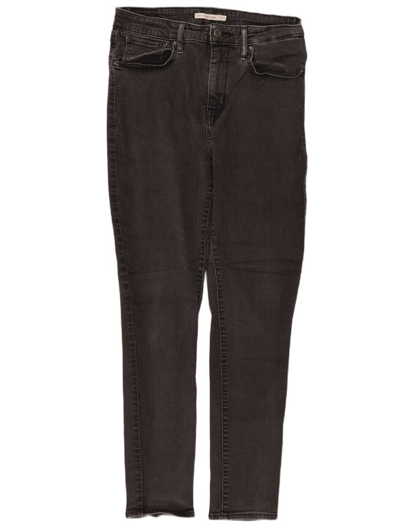 LEVI'S Womens 721 High Rise Skinny Jeans W31 L30 Black Cotton