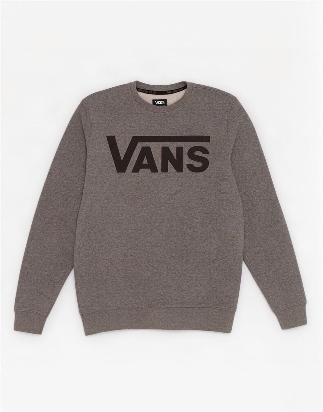 Мужской свитшот с рисунком Vans, маленький серый хлопковый джемпер в крапинку