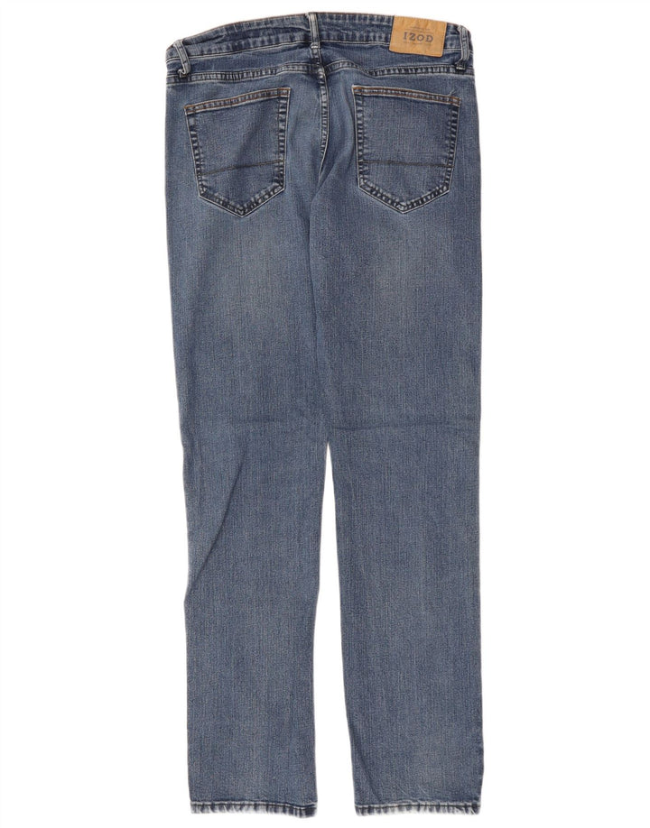 Мужские прямые джинсы IZOD Comfort Stretch W34 L34, синий хлопок