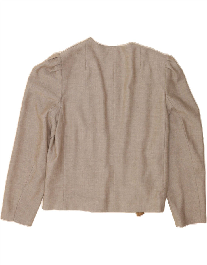 HARDOB Womens Crop Open Blazer Jacket UK 16 Large Grey Colourblock Vintage Hardob and Second-Hand Hardob from Messina Hembry 