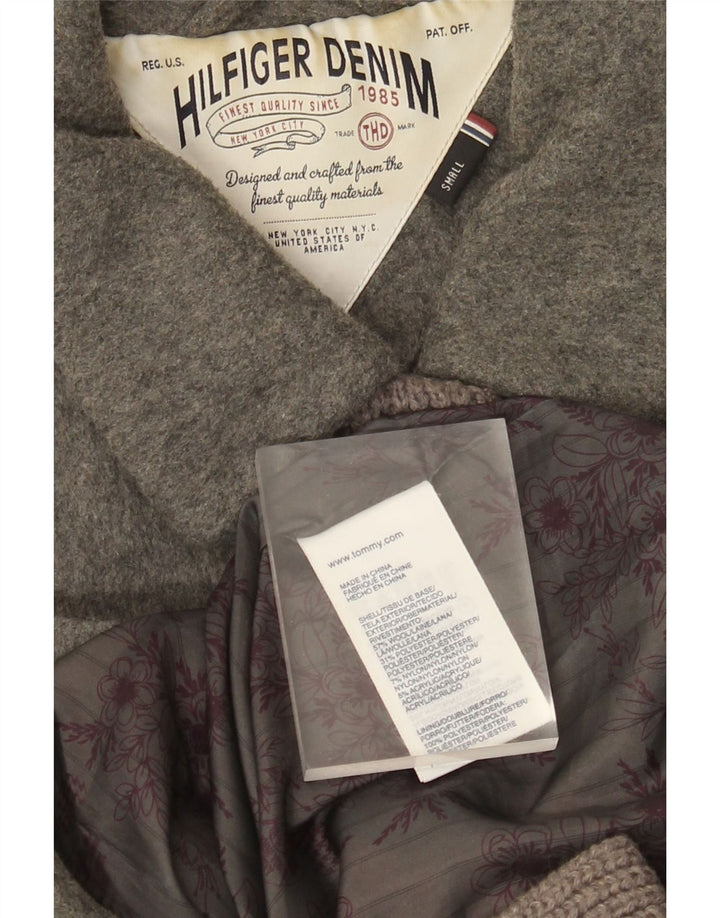 Женское пальто Tommy Hilfiger UK 10, маленькое серое, шерстяное