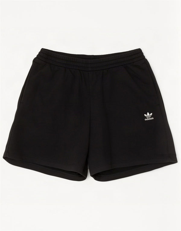 Женские спортивные шорты Adidas UK 12, средние черные хлопковые