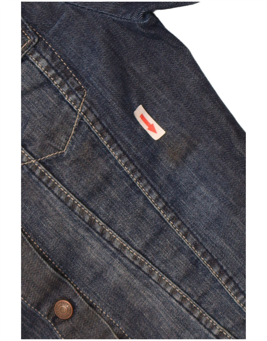 Джинсовая куртка Levi's для девочек 13-14 лет, темно-синяя, хлопок