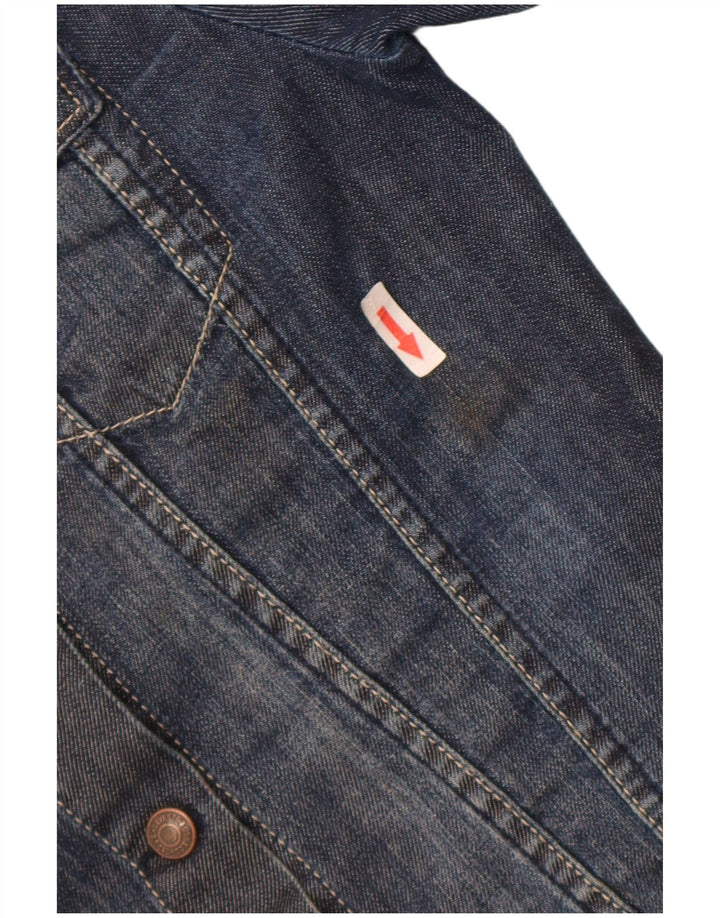 Джинсовая куртка Levi's для девочек 13-14 лет, темно-синяя, хлопок