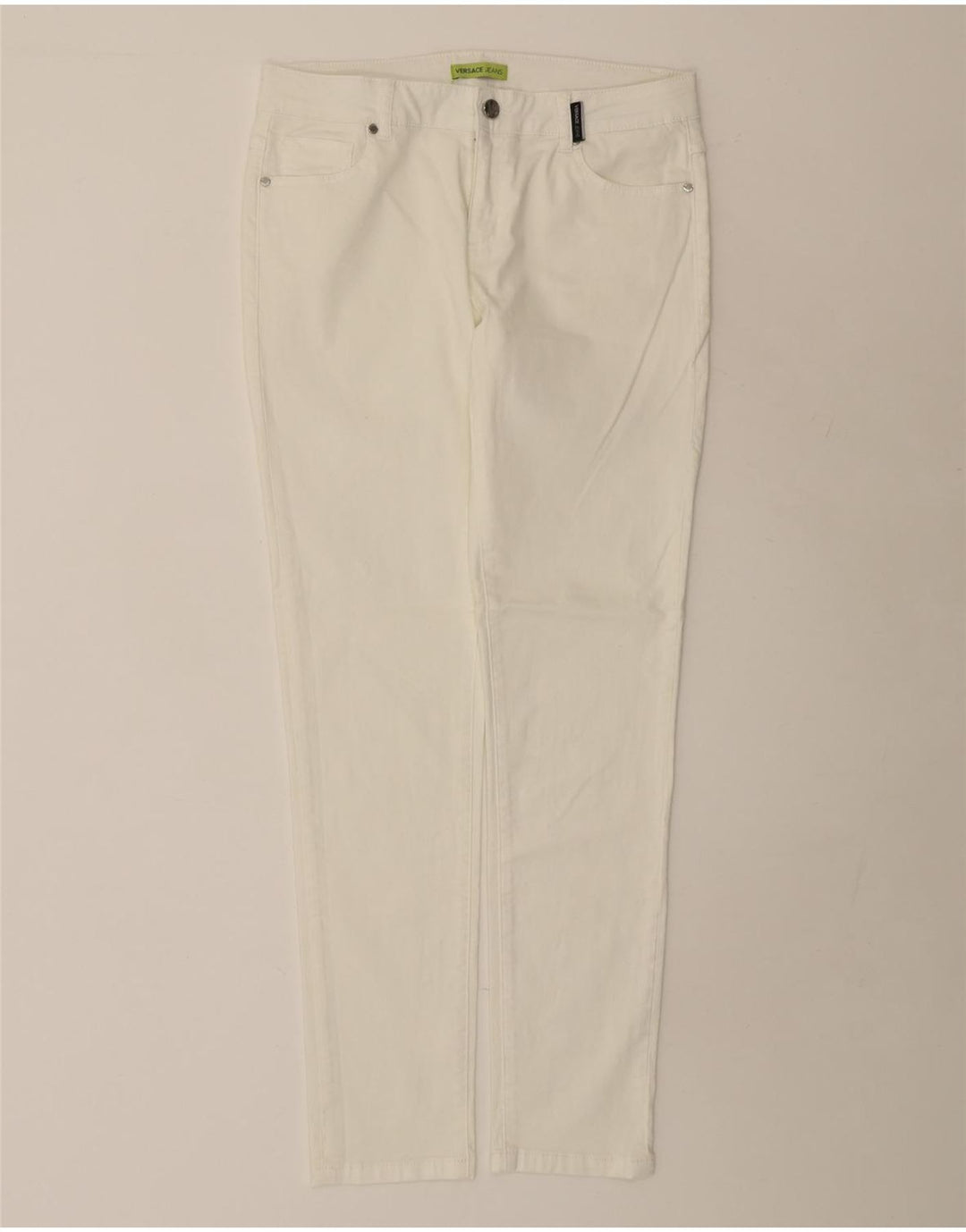 Versace Женские джинсы узкого кроя IT 44 Medium W32 L31 Белый хлопок