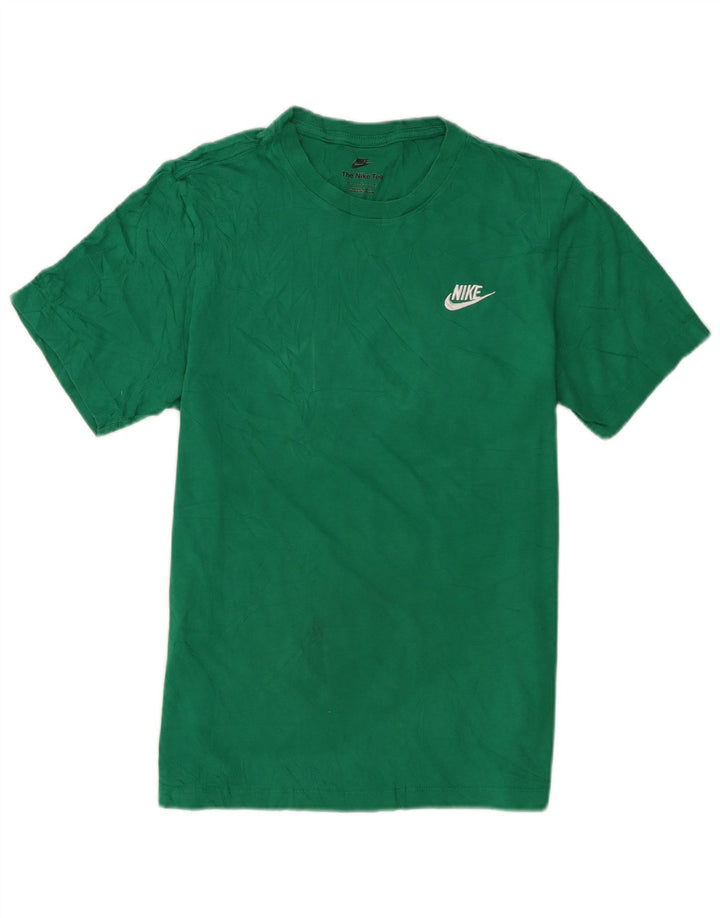 Мужская футболка Nike из хлопка среднего размера, зеленого цвета