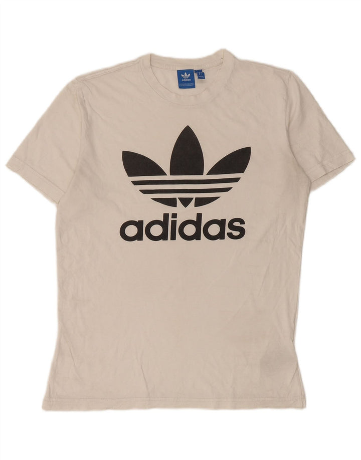Adidas Мужская футболка с рисунком Топ среднего размера, белый хлопок