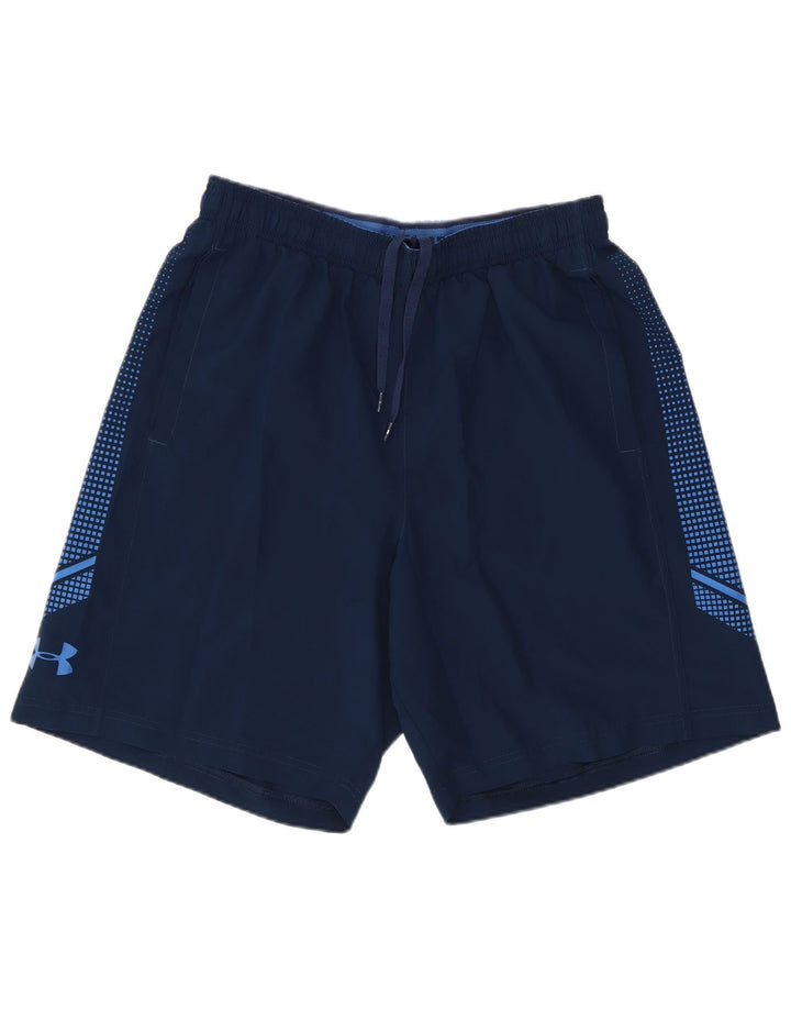 Мужские спортивные шорты свободного кроя Under Armour, средние, темно-синие