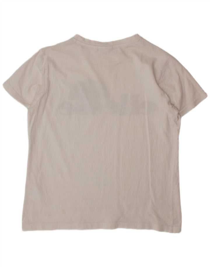 Футболка с рисунком ELLESSE для мальчиков, топ 11-12 лет, белая