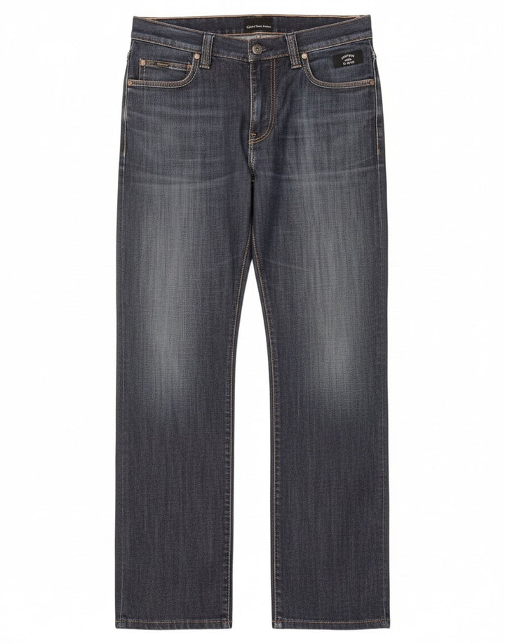 Женские прямые джинсы Calvin Klein W30 L30 синие, хлопок