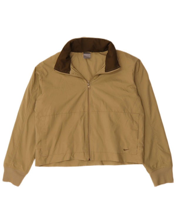 Женский укороченный спортивный костюм с капюшоном NIKE, размер США 8/10, средний бежевый