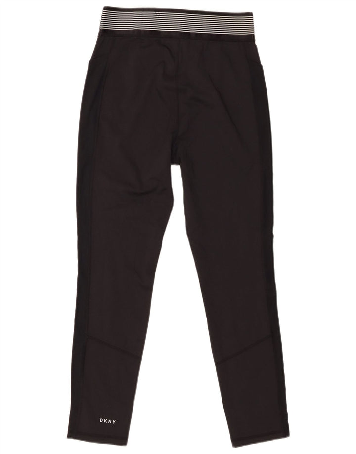 Женские укороченные леггинсы с рисунком Dkny UK 12, средний черный полиэстер