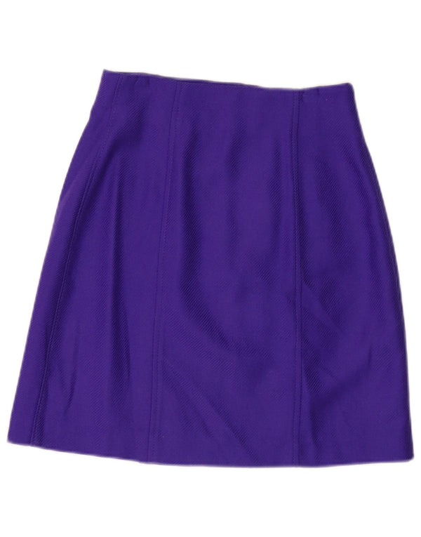 Massimo Dutti Женская юбка-трапеция EU 38 Small W28 Фиолетовая вискоза