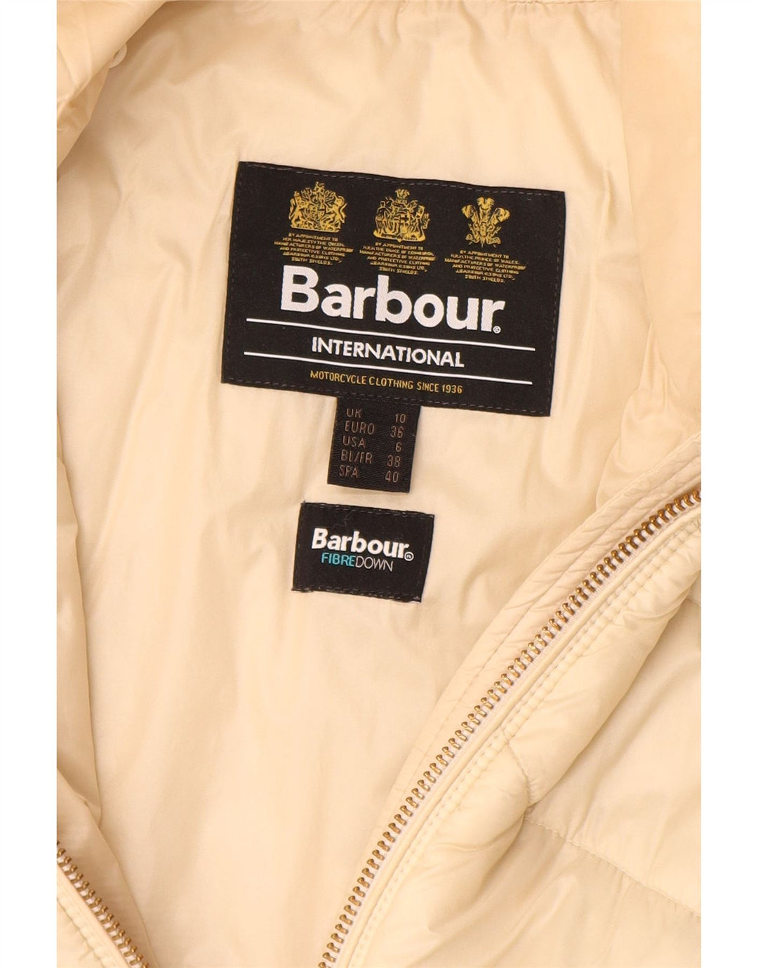 Женская стеганая куртка BARBOUR UK 10, маленькая, бежевый, полиамид