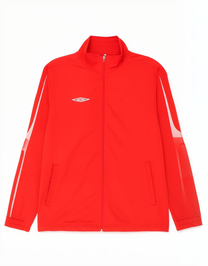 Мужской спортивный костюм Umbro, верхняя куртка, средний красный, полиэстер с цветными блоками, спортивный