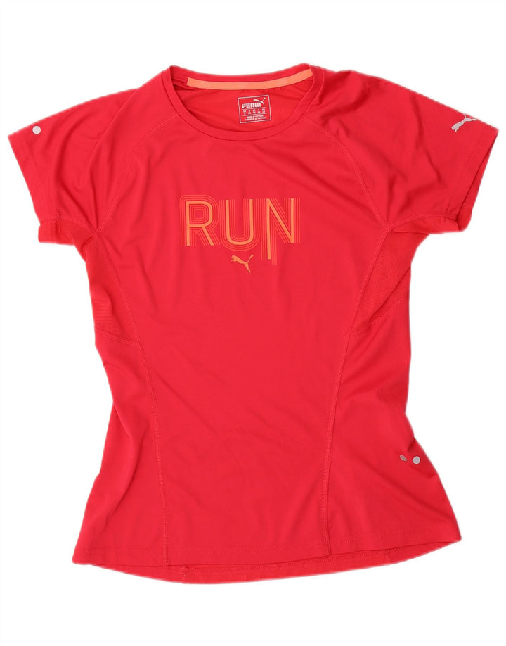 Женская футболка с рисунком Puma Top UK 10, маленький красный полиэстер