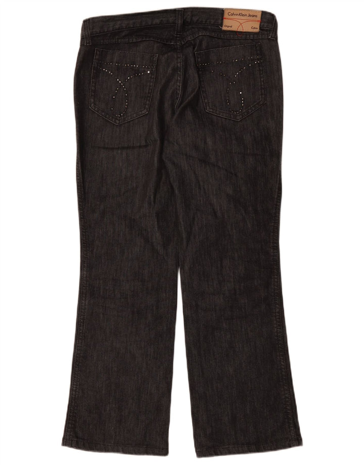 Женские прямые джинсы Calvin Klein W30 L28, черный хлопок