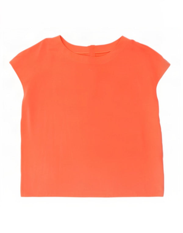 Винтажная женская блузка-топ UK 18 XL оранжевого цвета
