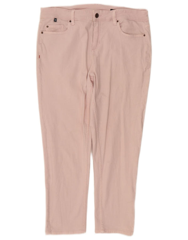 Crew Clothing Женские узкие укороченные брюки UK 12 Medium W30 L23 Розовый хлопок