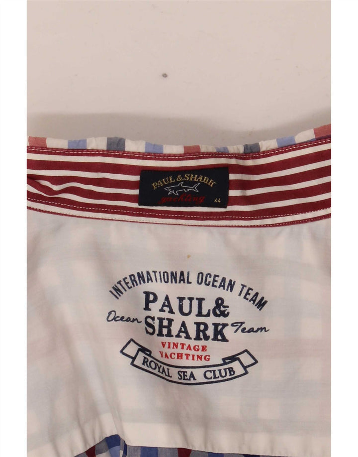 Мужская рубашка для яхтинга Paul & Shark, размер 44 XL, разноцветная клетчатая клетка