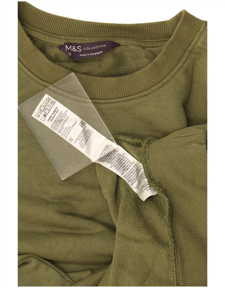 Женский свитер Marks & Spencer UK 12, средний цвет хаки, хлопок