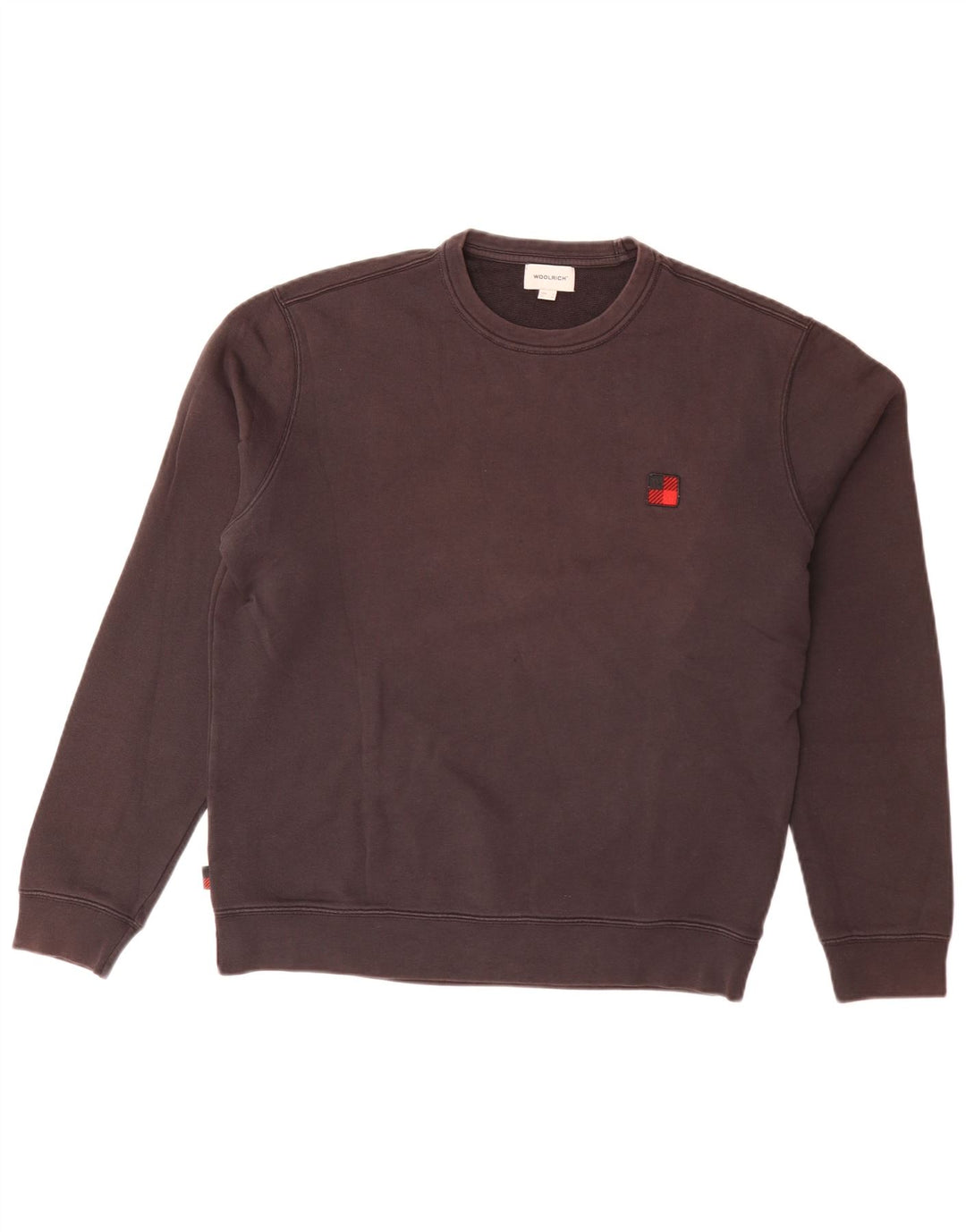 Мужской свитер свободного кроя Woolrich, маленький коричневый хлопковый джемпер