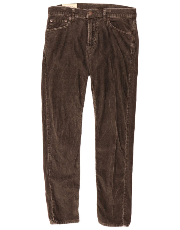 Мужские классические зауженные вельветовые брюки Hollister W31 L32 коричневые, хлопковые