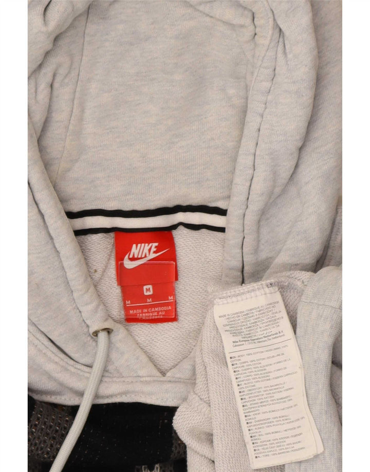 Женский джемпер с капюшоном с графическим рисунком Nike UK 14, средний серый в крапинку