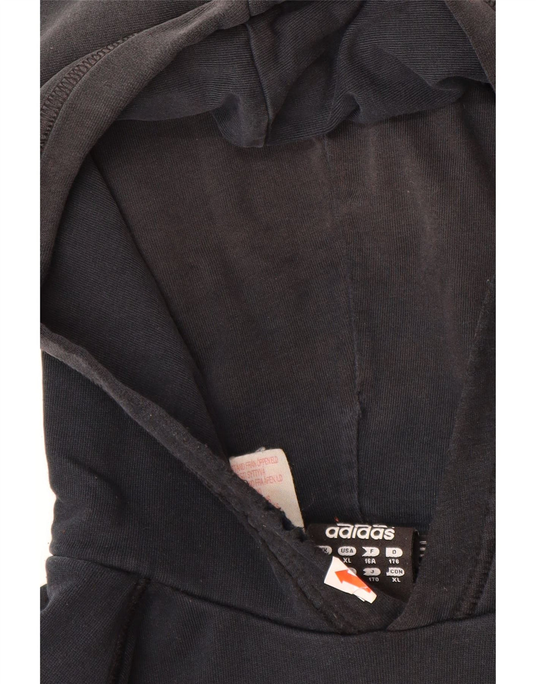 Джемпер с капюшоном ADIDAS для мальчиков 15-16 лет, черный