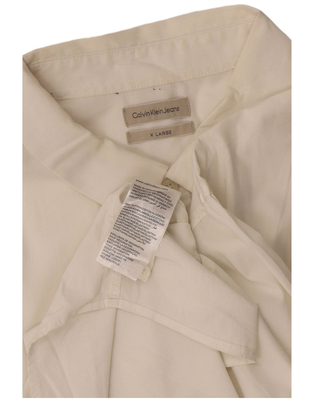 Мужская рубашка Calvin Klein Jeans XL, белый хлопок