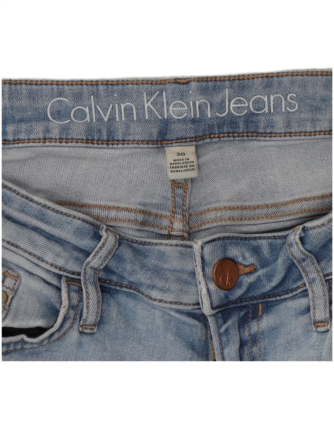 Женские узкие джинсы Calvin Klein W30 L27, синие, хлопок