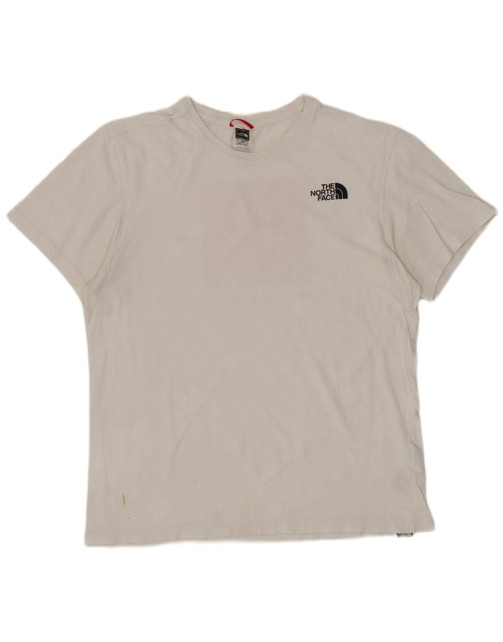 THE NORTH FACE Мужская футболка с рисунком Топ среднего размера, белый хлопок