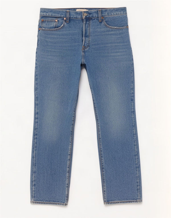 Женские укороченные прямые джинсы на танкетке Levi's W32 L26, синие, хлопок