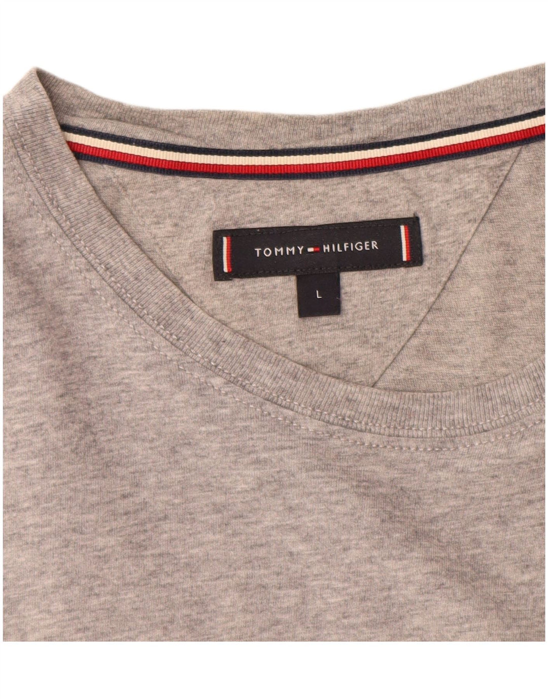 TOMMY HILFIGER Мужская футболка из хлопка большого размера, серого цвета