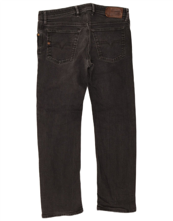 Мужские прямые джинсы Diesel Waykee Regular W32 L30, серые, хлопковые