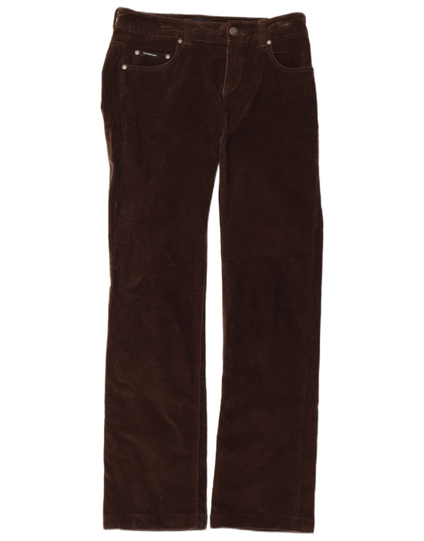 CALVIN KLEIN Женские вельветовые брюки Bootcut W27 L30 Коричневые хлопковые