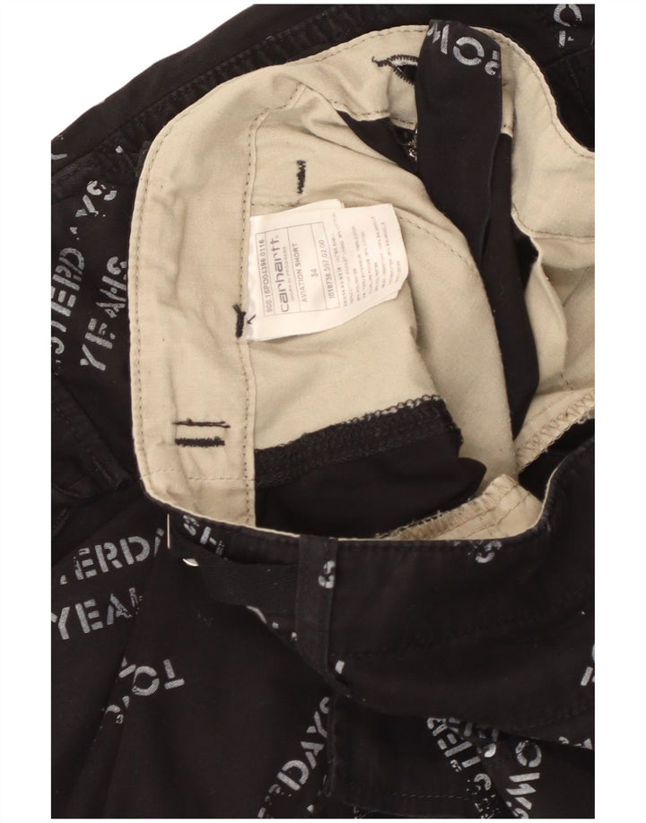 CARHARTT Мужские шорты-карго с рисунком W34, большие черные, хлопок