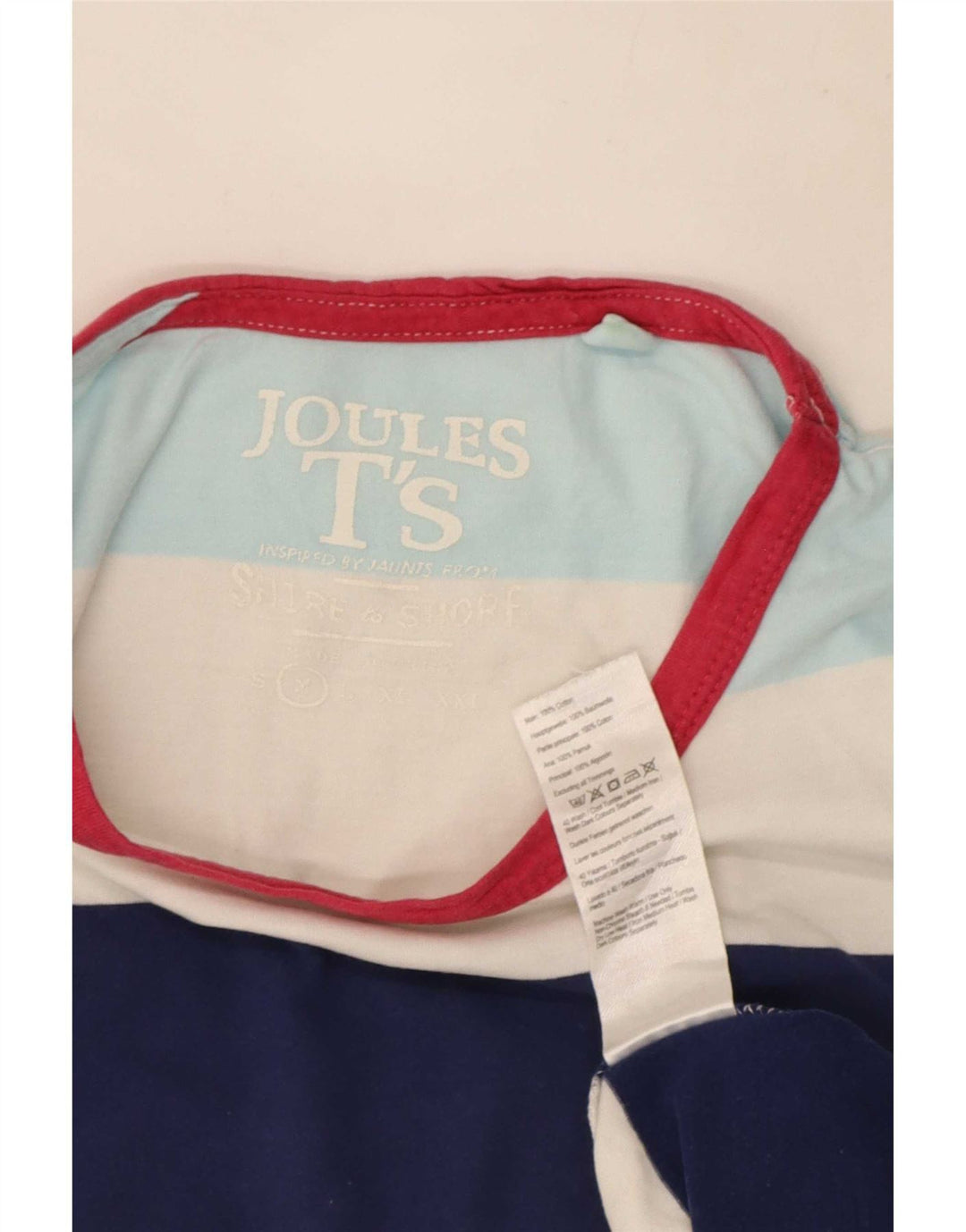 Мужская футболка Joules Top из хлопка в разноцветную полоску среднего размера
