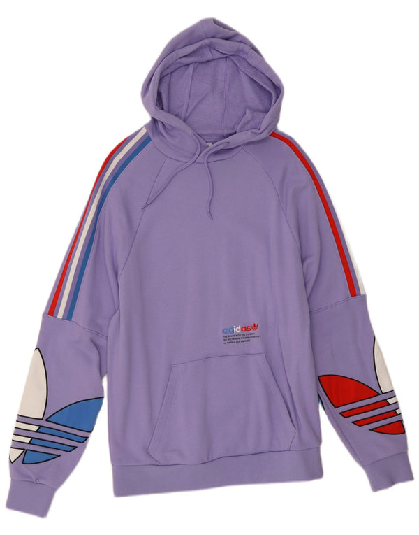 Женский джемпер с капюшоном Adidas UK 16, большой фиолетовый, хлопок