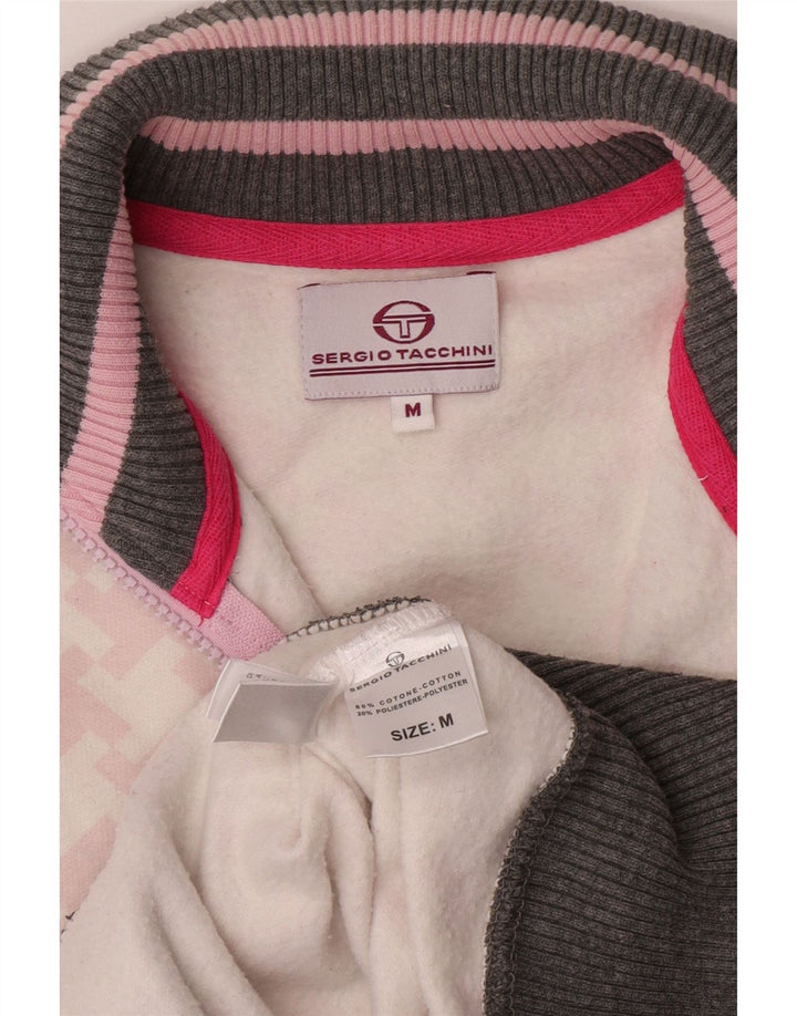 Женский спортивный костюм Sergio Tacchini, верхняя куртка UK 14, средний серый с узором «гусиные лапки»