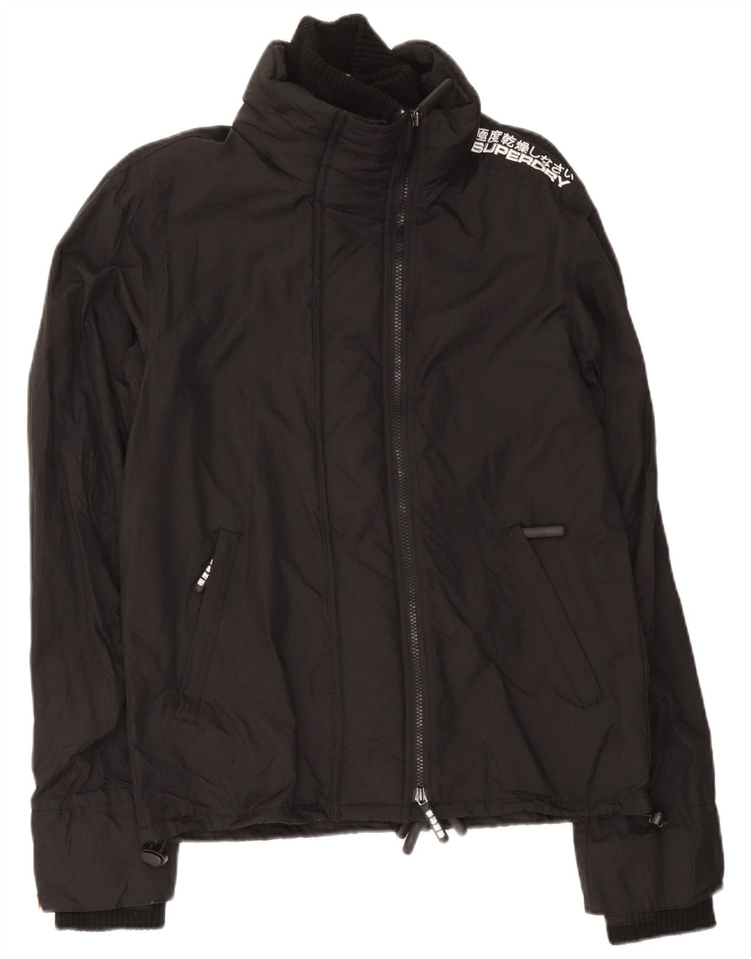 Мужская ветровка с рисунком Superdry UK 38, средний черный нейлон