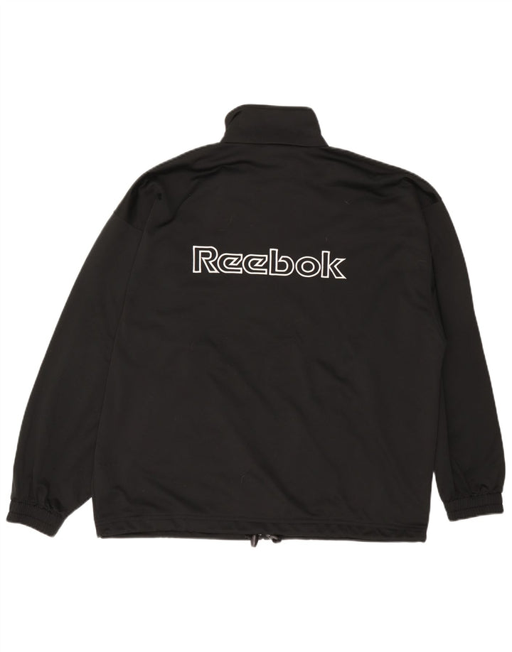 Мужской спортивный костюм свободного покроя Reebok, маленькая черная полиэстеровая куртка