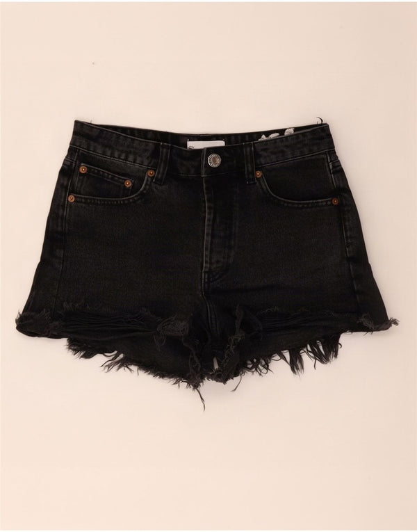 Женские джинсовые шорты Zara EU 36 XS W26, черный хлопок