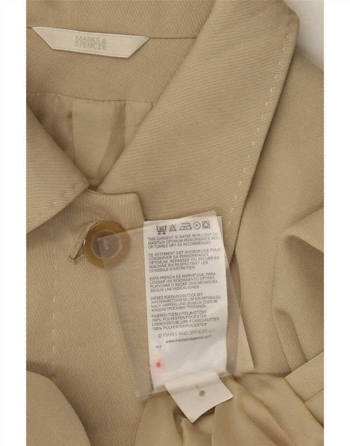 Женское пальто стандартного кроя Marks & Spencer UK 18 XL, бежевый полиэстер