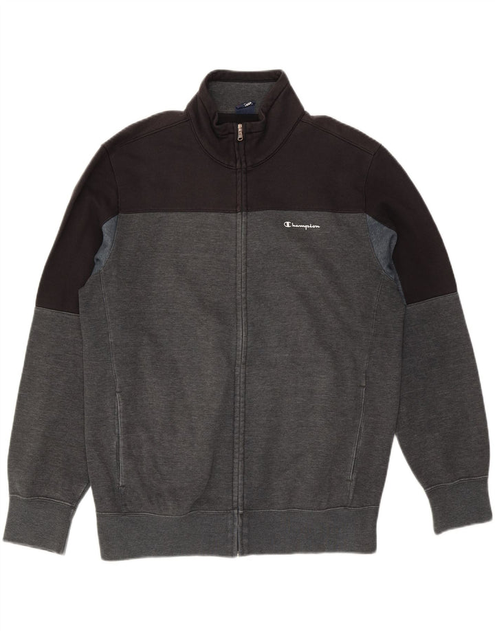 CHAMPION Mens Tracksuit Top Jacket XL Grey Colourblock