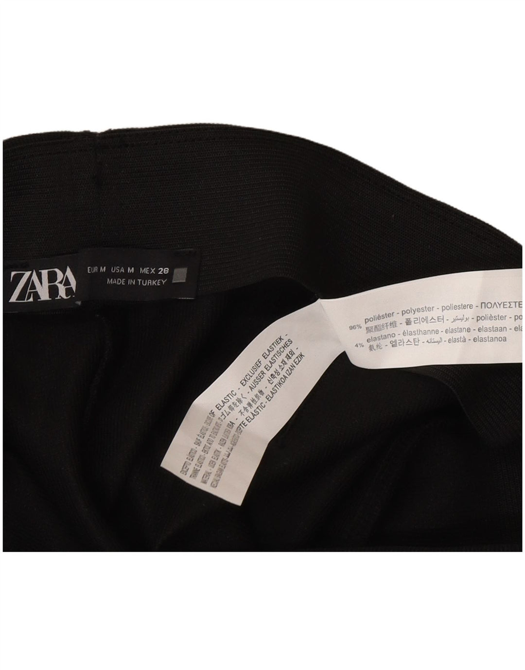 Женские повседневные брюки-клеш Zara Medium W28 L28, черный полиэстер