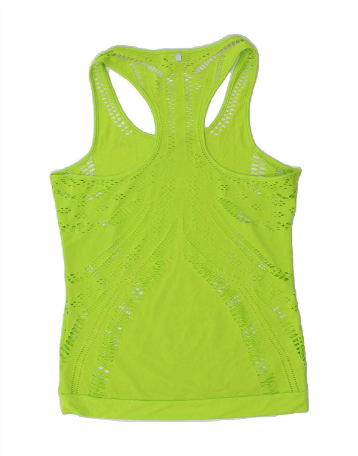 ADIDAS Womens Vest Top UK 8/10 Small Green Polyester Vintage Adidas and Second-Hand Adidas from Messina Hembry 