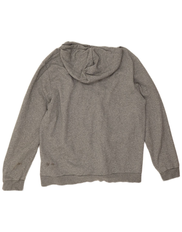 Puma Mens Zip Hoodie Sweater XL Grey Colourblock Cotton
