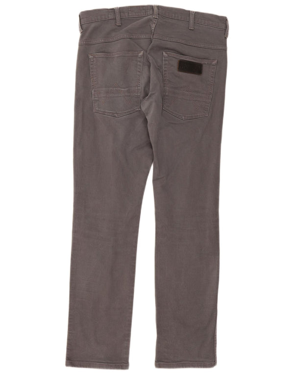 Мужские прямые джинсы Wrangler Spencer W32 L32 серого цвета, хлопок