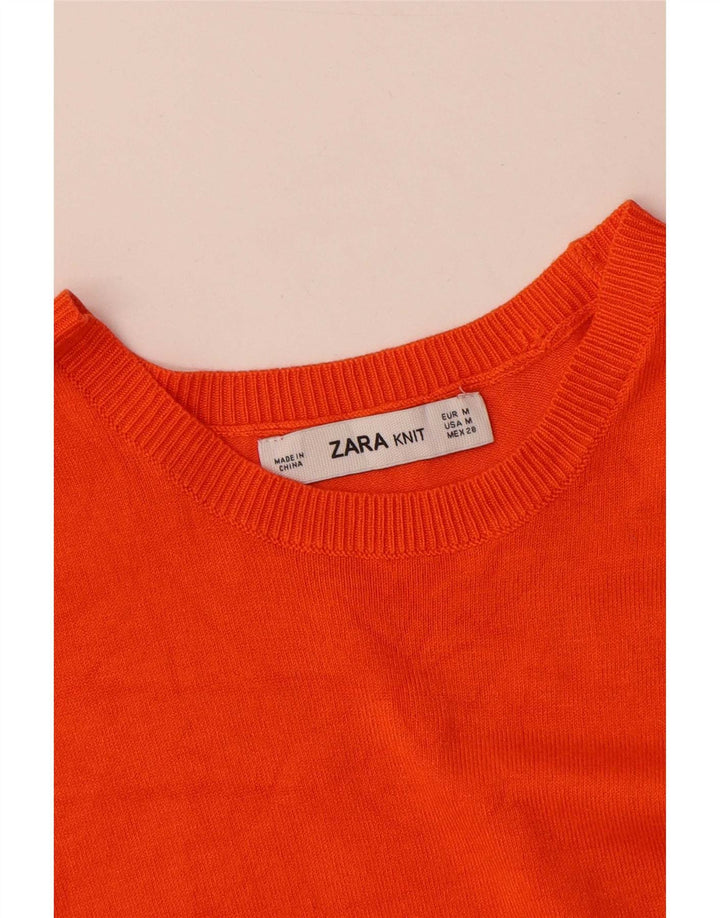 Женская майка без рукавов Zara UK 12, средний оранжевый